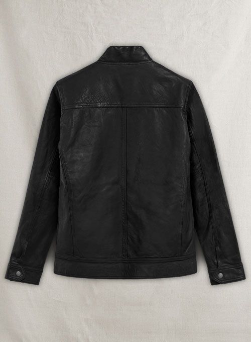 THUNDER STORM BLACK BIKER LEATHER JACKET