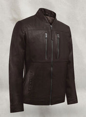 Thunder Storm Brown Biker Leather Jacket