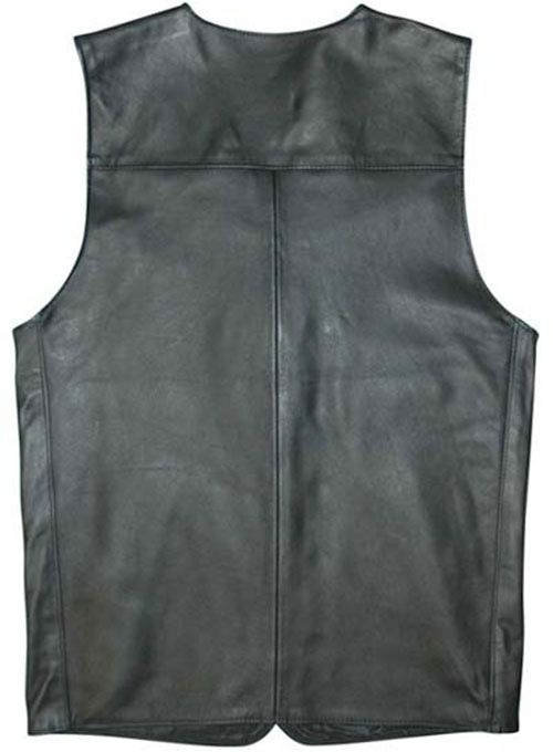 VINTAGE BROWN SIDE LACE BIKER LEATHER VEST