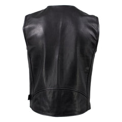 V-Neck Motorcycle Leather Biker Vest