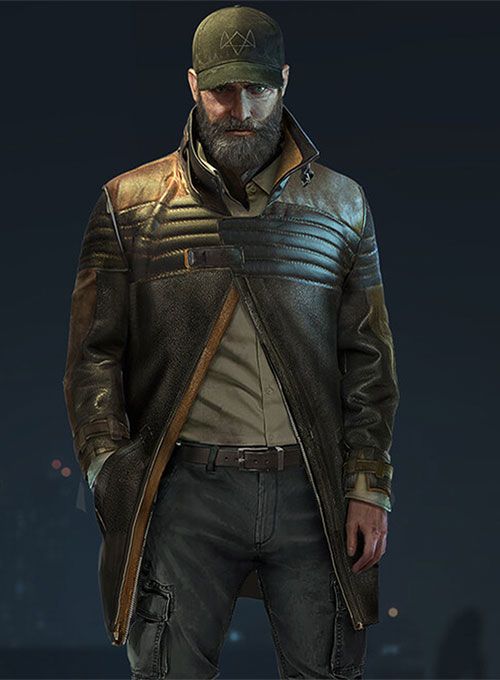 WATCH DOGS 3 LEGION AIDEN LEATHER TRENCH COAT